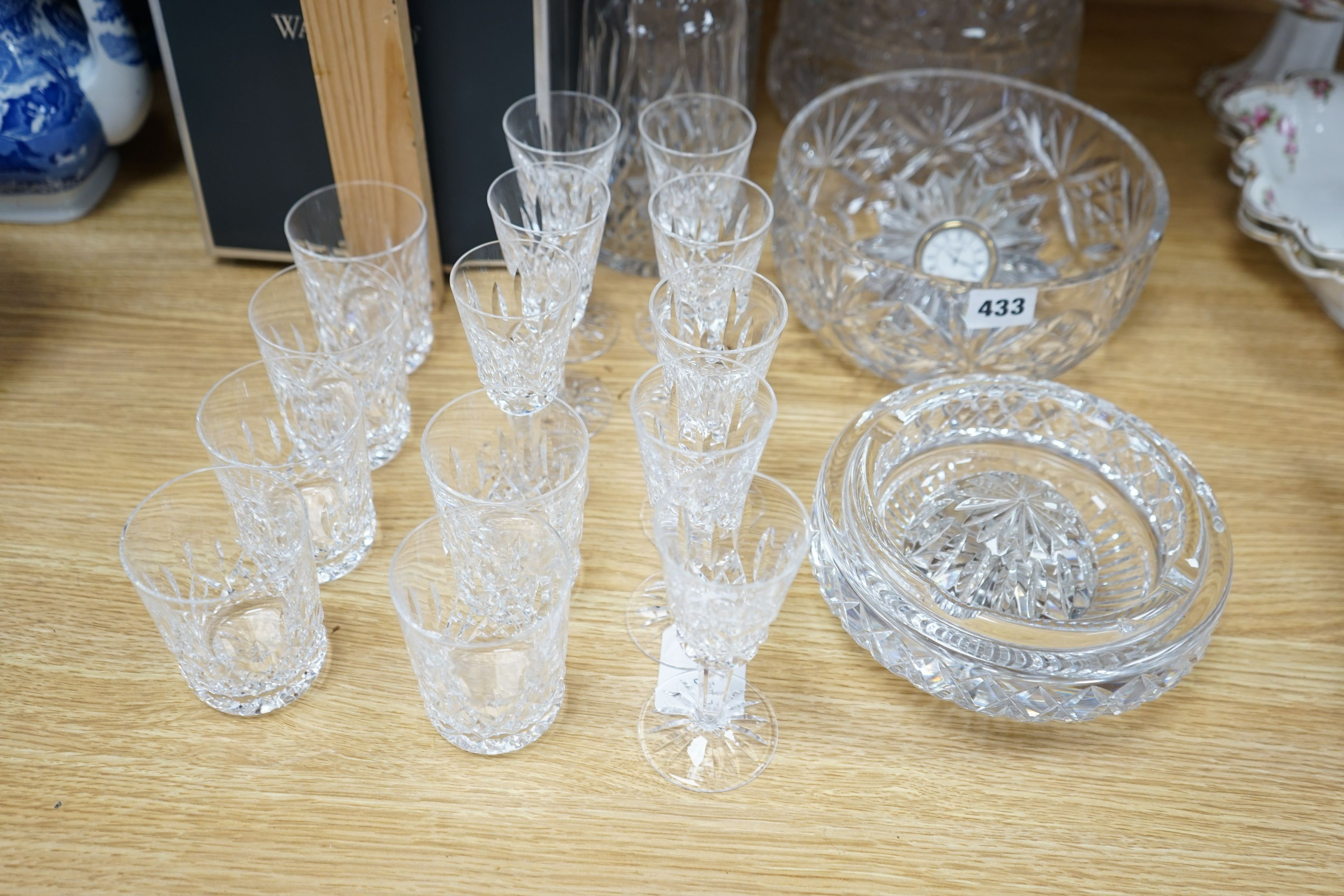 A quantity of mostly Waterford glass